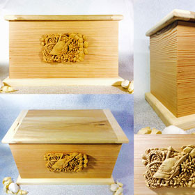 urna cineraria in legno