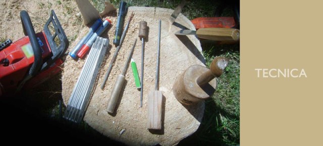 Sculture in legno - tecnica